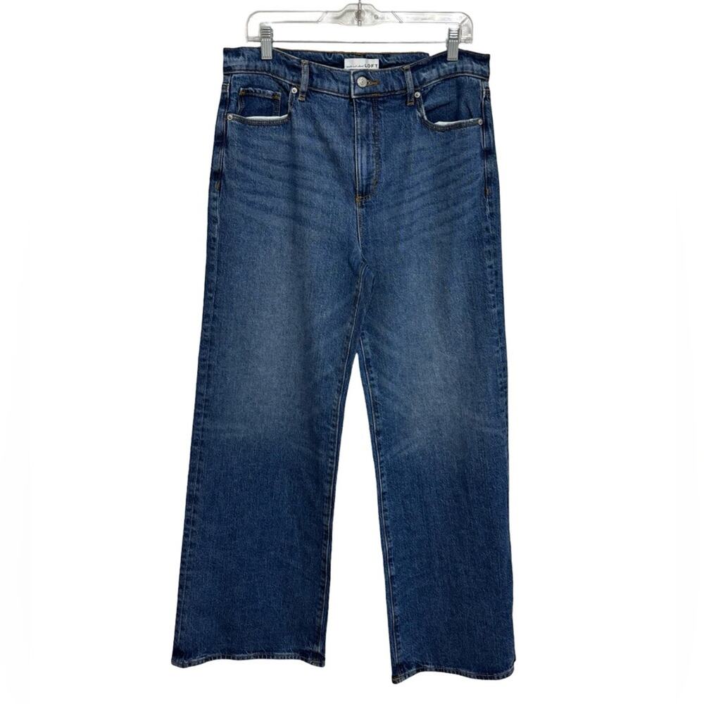 NEW LOFT High Rise Wide Leg Jeans in Vintage Dark Wash - Size 29/8 - Picture 3 of 8